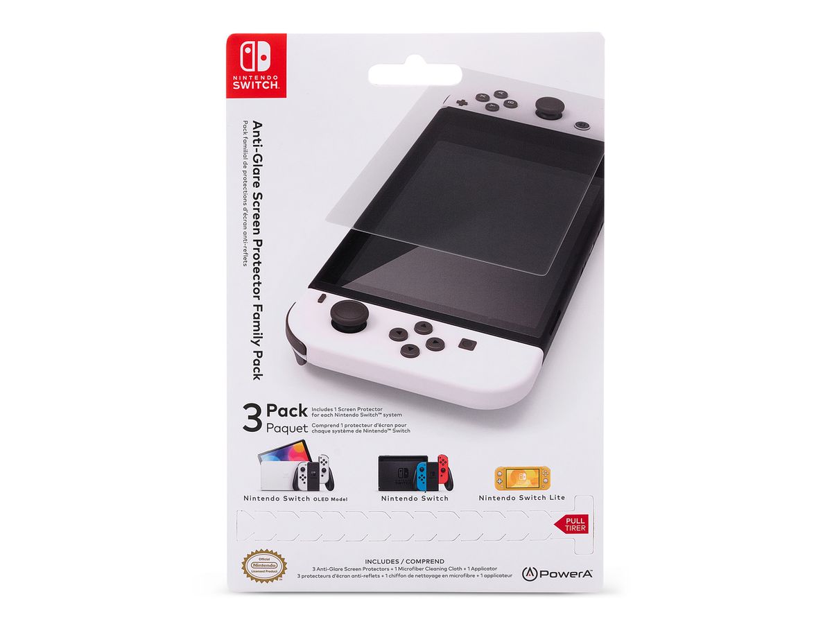 POWER A Anti-Glare Screen Protector NSAC0006-02 NSW-NSW Lite,OLED,Fam.Pak. (0617885032424)