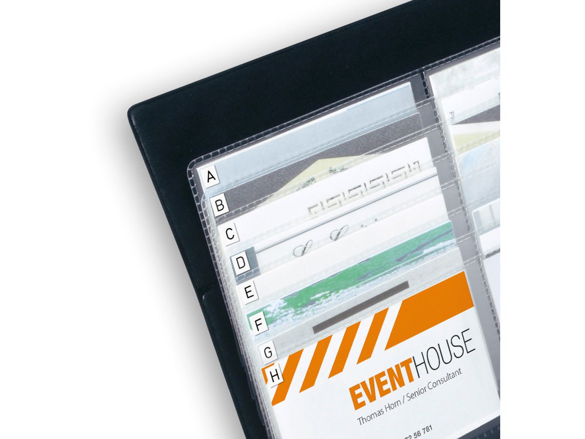 SIGEL Cartella bigli. vis. 300x180mm VZ175 nero per 288 carte (4004360980879)