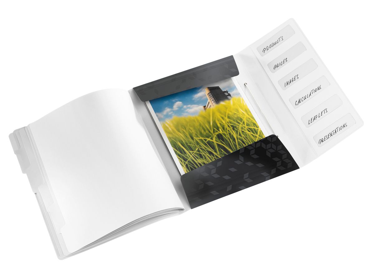 LEITZ Dossier archivio WOW PP A4 4633-00-95 nero 6 scomp. (4002432121243)