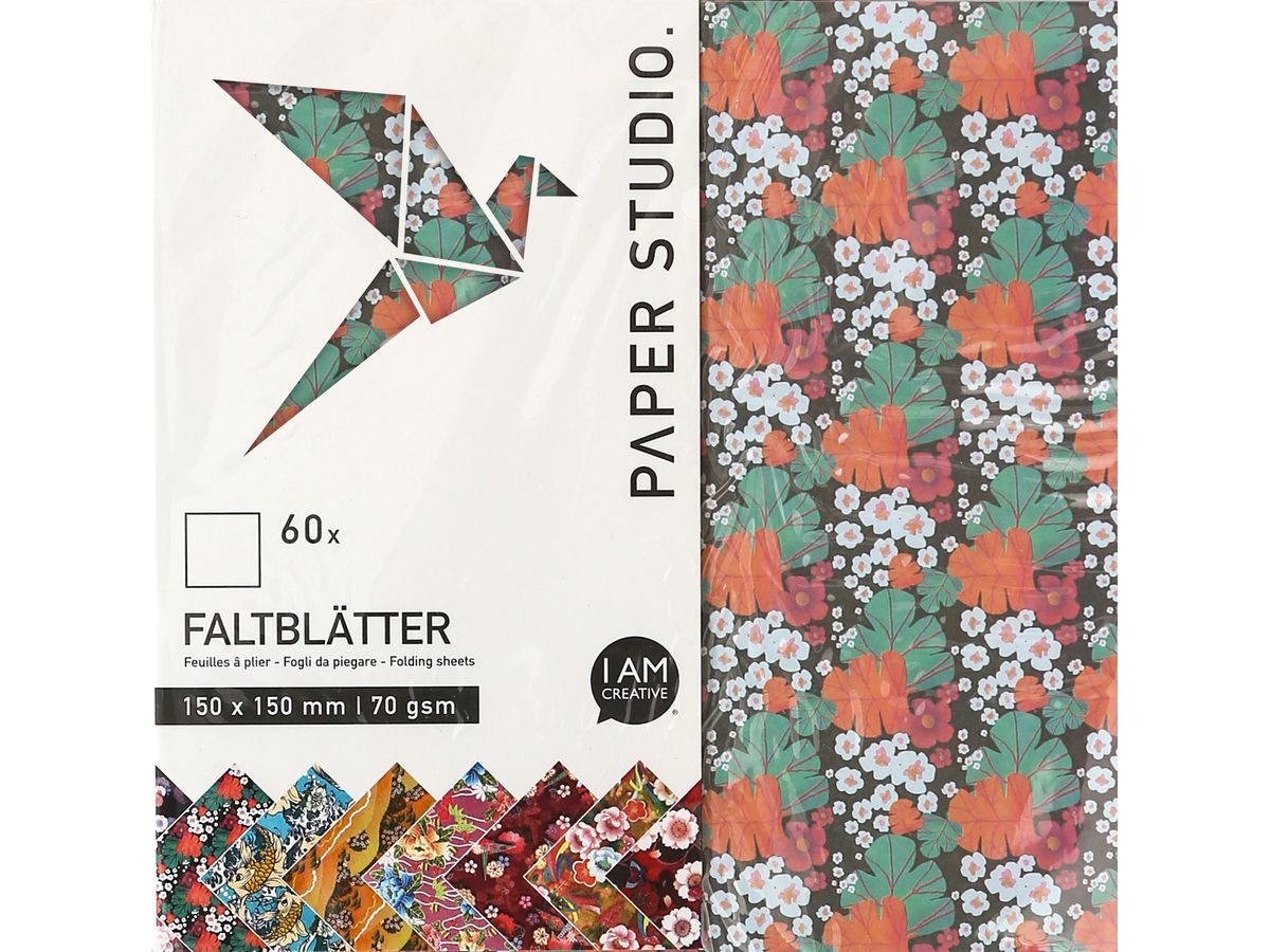 I AM CREATIVE Dépliants fleurs 4077.16 15x15cm, 60 pcs. (7611983205370)
