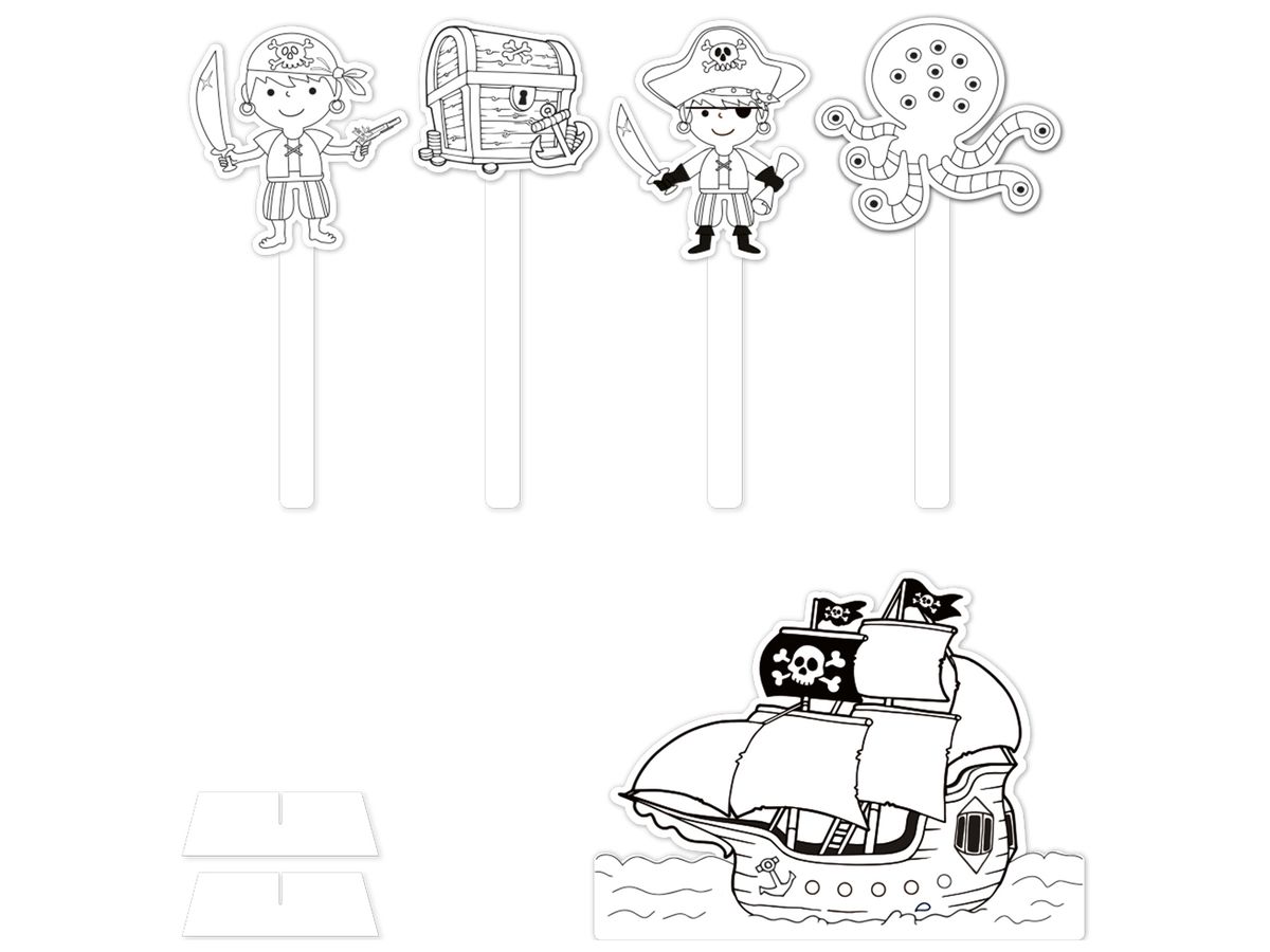 I AM CREATIVE Marionnette 4087.545 Pirate, Papier (7611983209064)