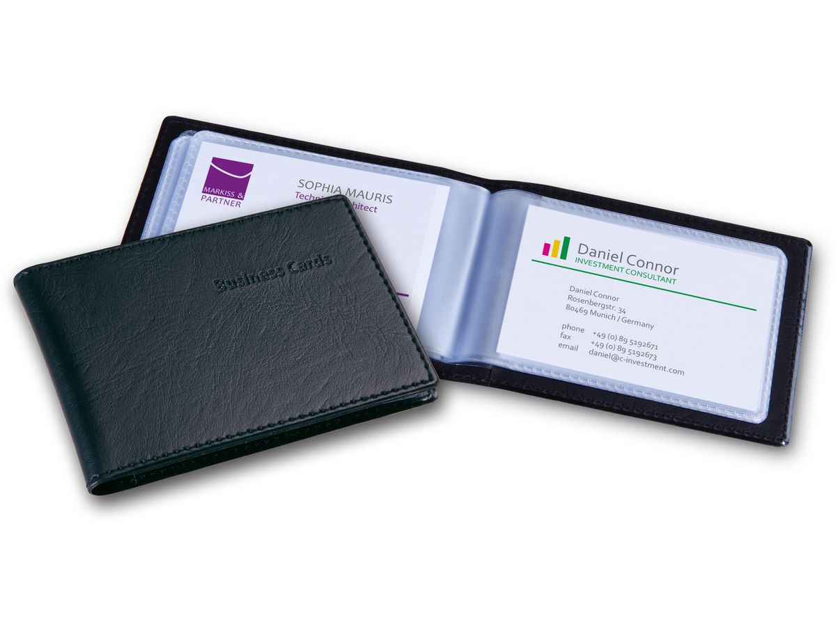 SIGEL Astuccio bigli.vis.75x110mm VZ170 nero -40 carte (4004360966385)