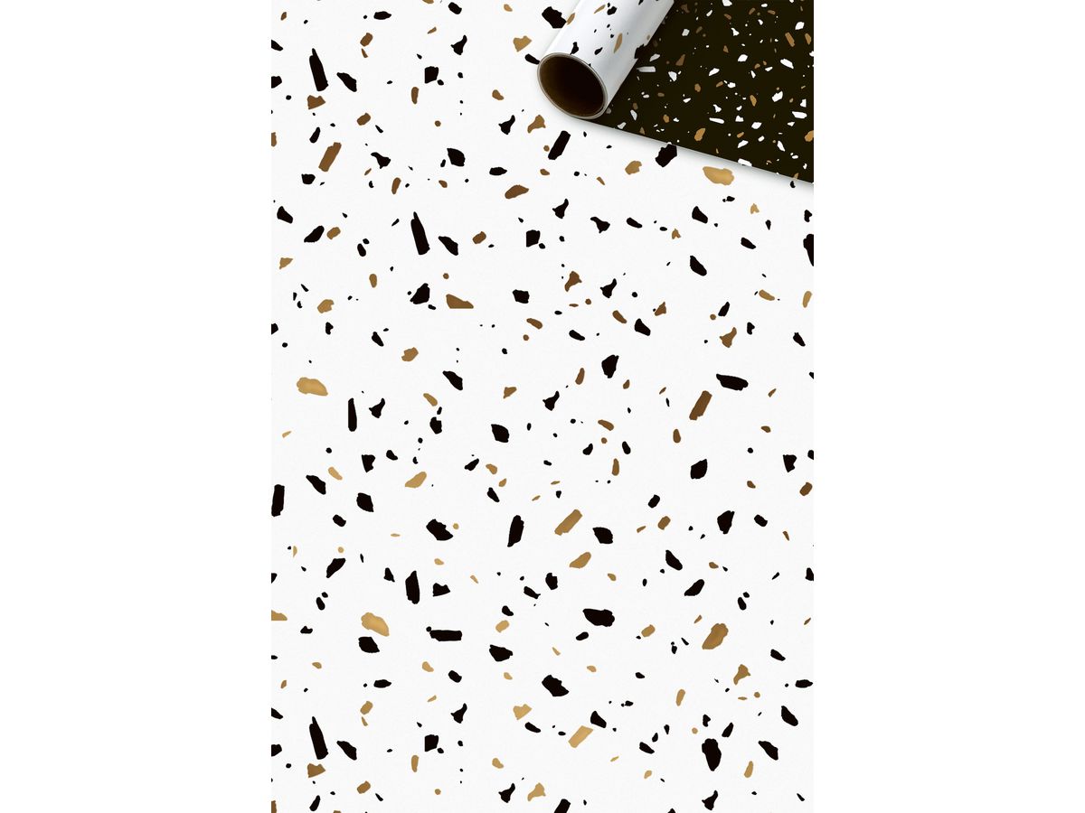 STEWO Geschenkpapier Terrazzo 2528648080 70x150cm gold (7630021189243)