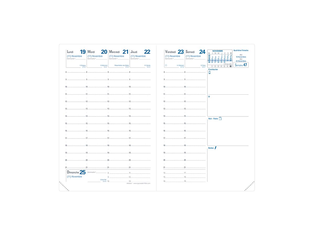 QUO-VADIS Recharge+ Affaires 2026 004015Q 1S/2P Impala/Club FR 10x15cm (3371010120635)