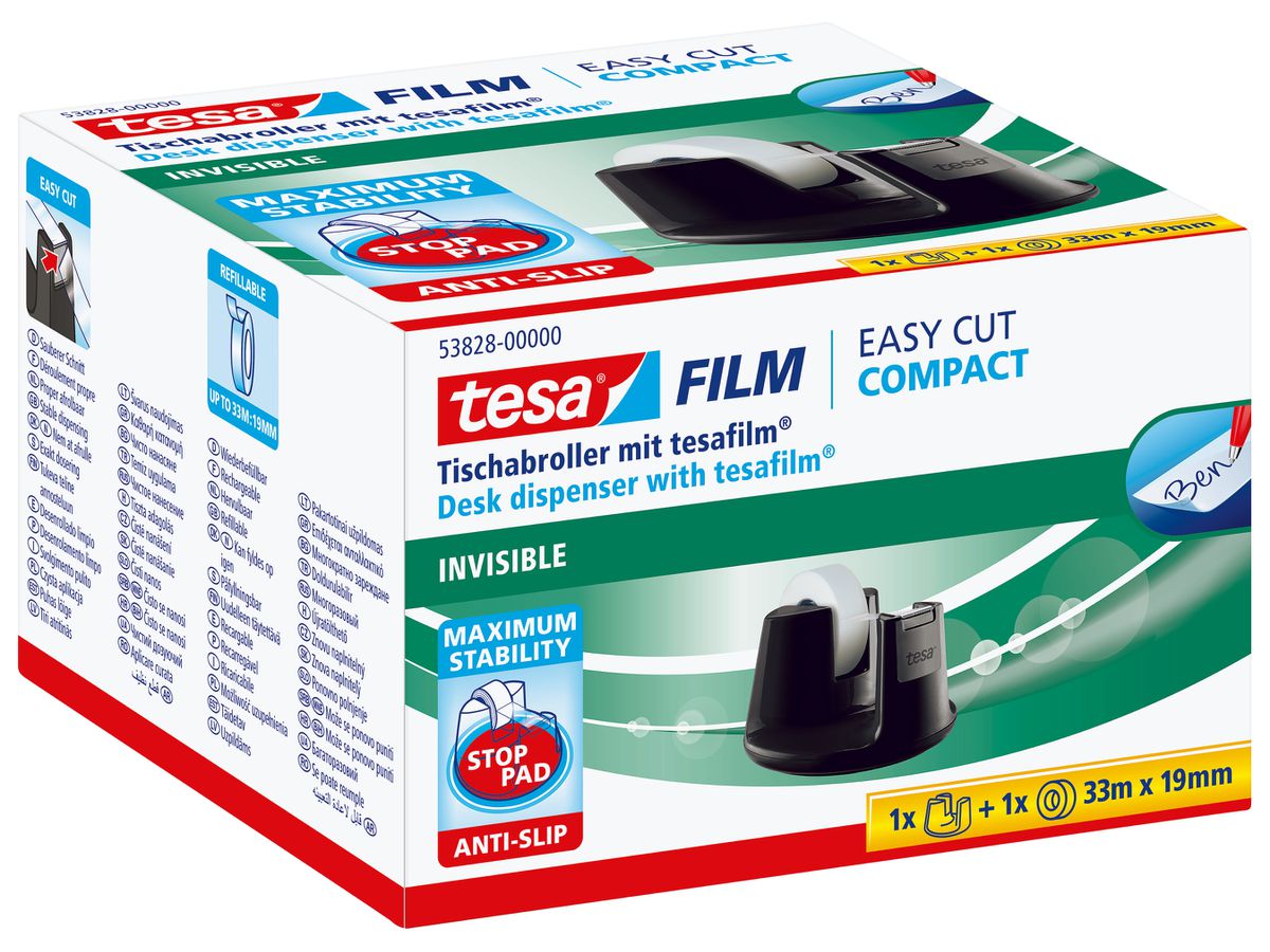 TESA Dérouleur Easy Cut Compact 538280000 incl. 1 roul invisib. 33mx19mm (4042448230294)