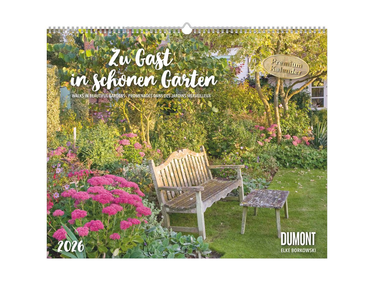 DUMONT Bildkalender 2026 260375 Schöne Gärten ML 52x42.5cm (4069095003750)
