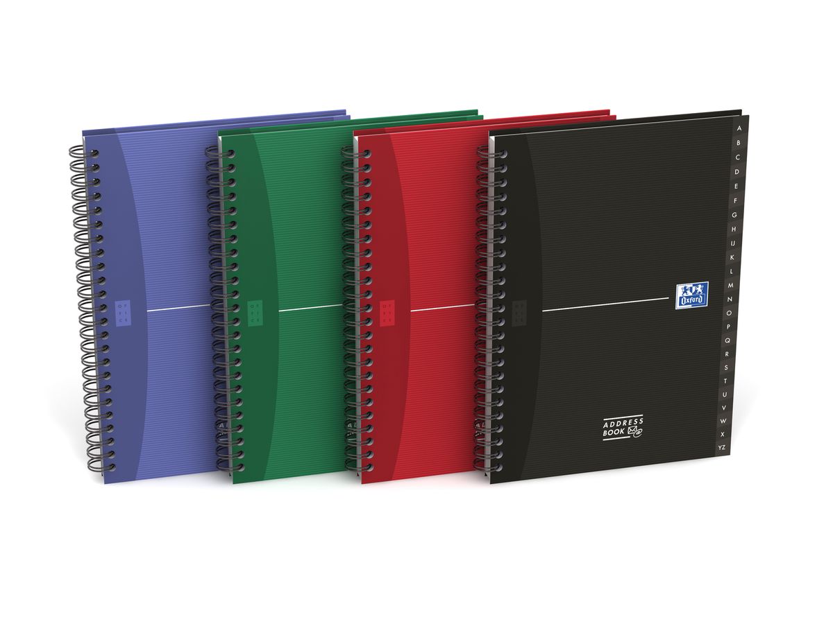 OXFORD Adressbuch Office A5 100101258 4 Farben, liniert 90g 80 Blatt (3020120028002)