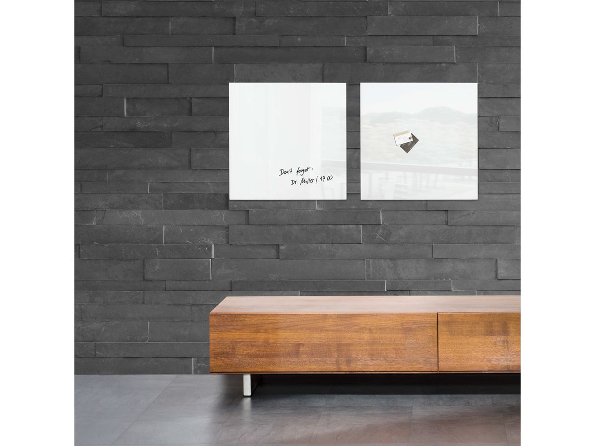 SIGEL Magnettafel Glas GL111 weiss 480x480x15mm (4004360887734)