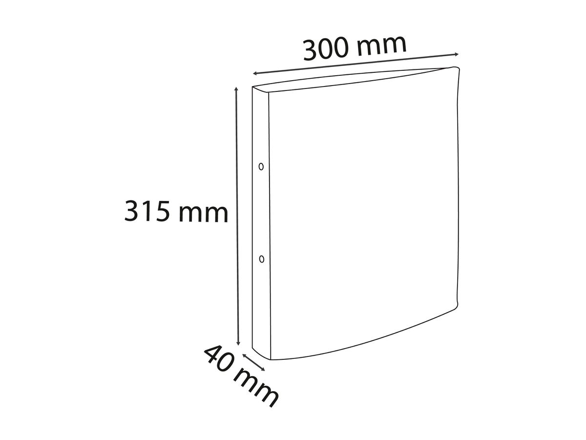 EXACOMPTA Ringbuch Aquarel 4 cm 54569E zitrusgelb 2 Ringe/A4 (3130630545699)