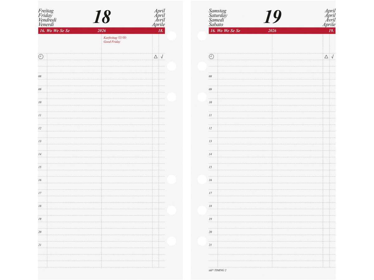 RIDOIDE Timing 2 calendario 2026 7066900006.26 1G/1P ML 9.3x17.2cm (4003273792050)