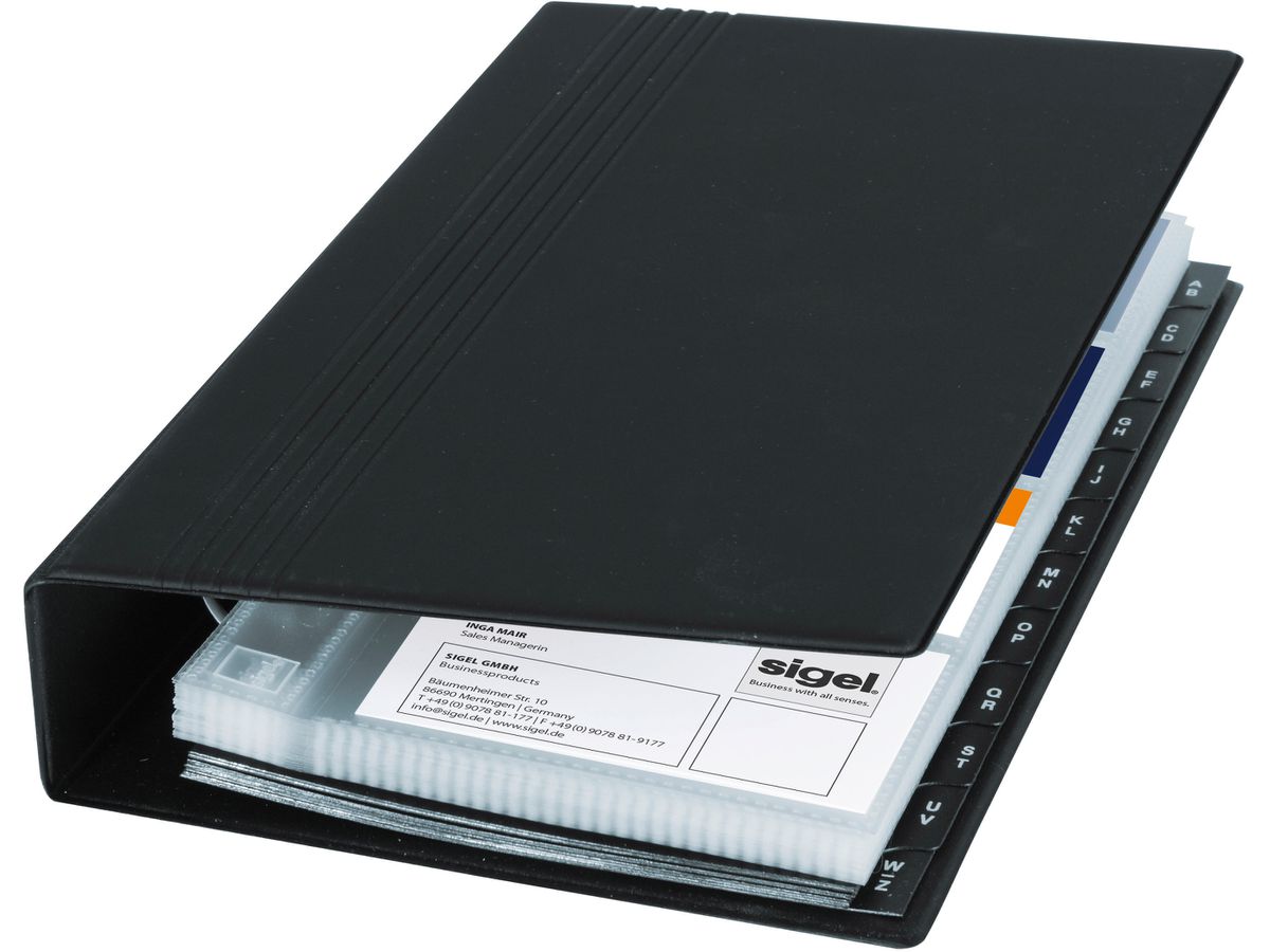 SIGEL Class.bigli.d.visita 265x147mm VZ300 A-Z per 200 carte (4004360980336)