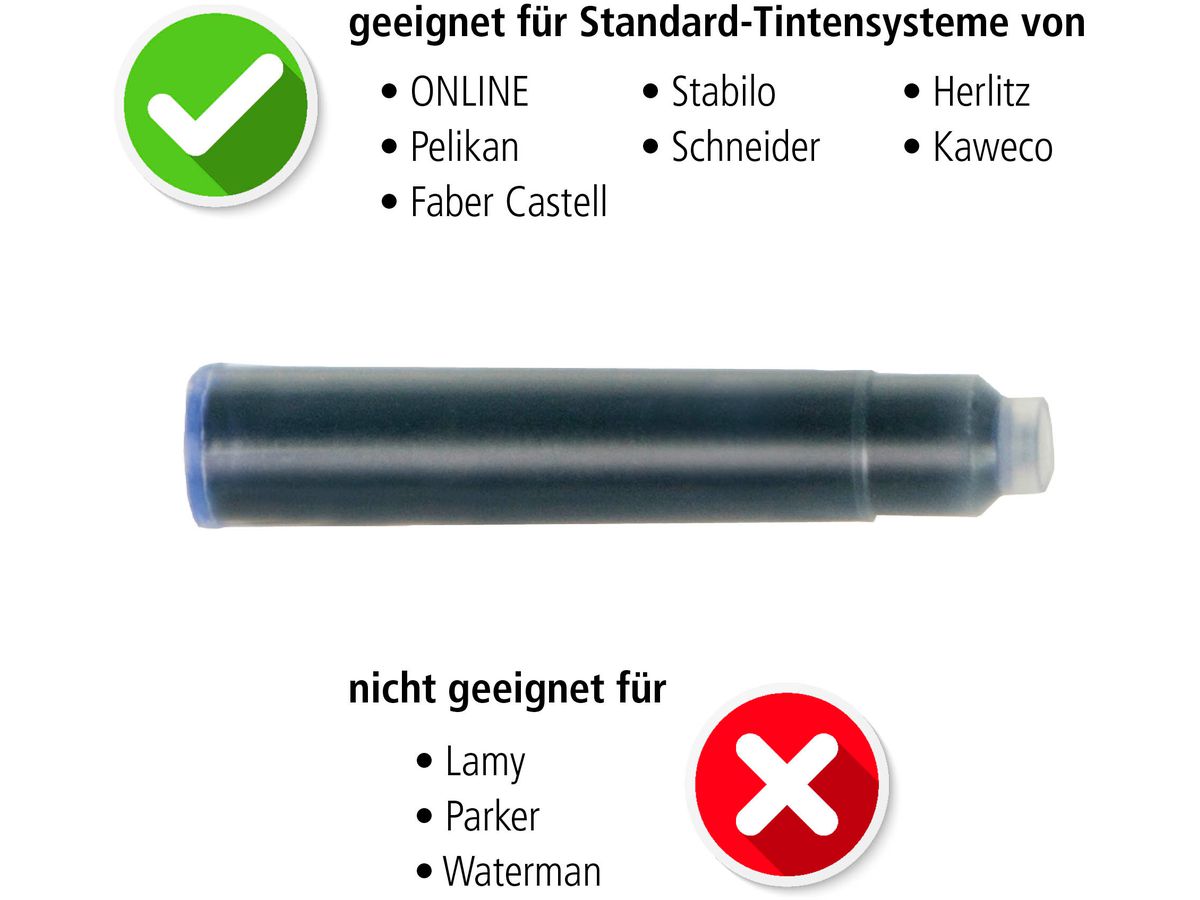 ONLINE Tintenpatronen Kombi 17058/12 Nightblue 5 Stück (4014421170583)