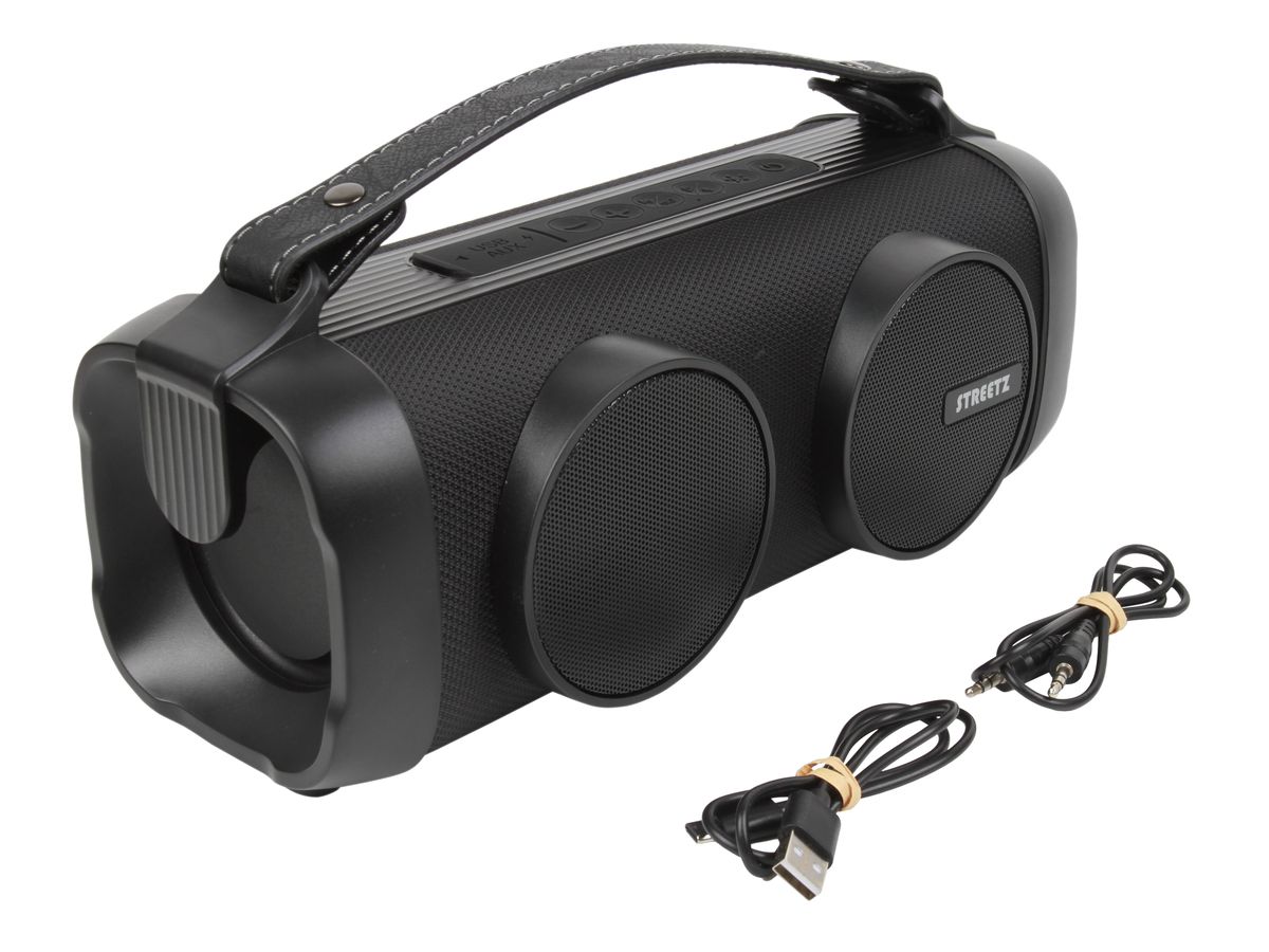STREETZ BT Boombox 2x4 W CMB-100 Black,AUX,USB flash,LED (7333048057464)