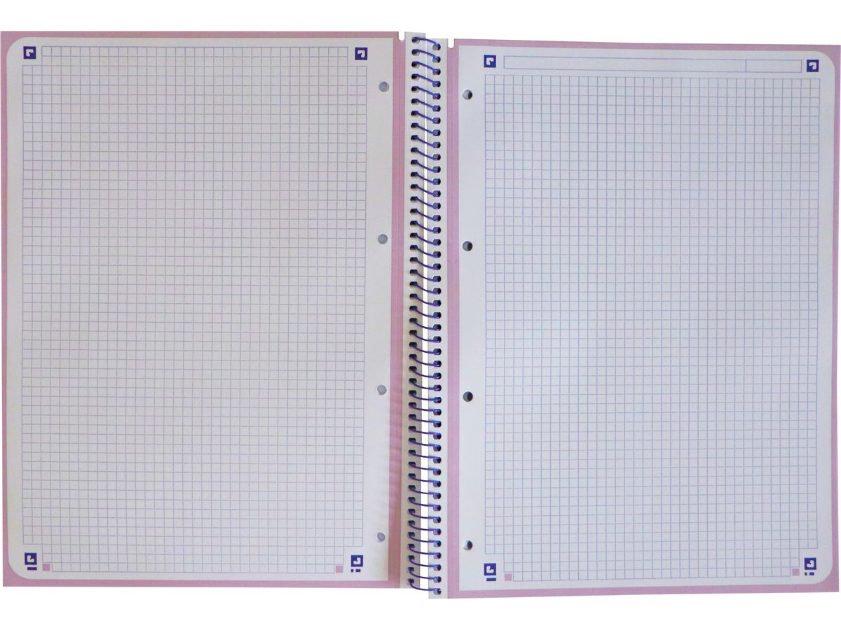 OXFORD Spiralbuch kariert 5mm A4+ 400117273 pastelllila 80 Blatt (8412771028237)