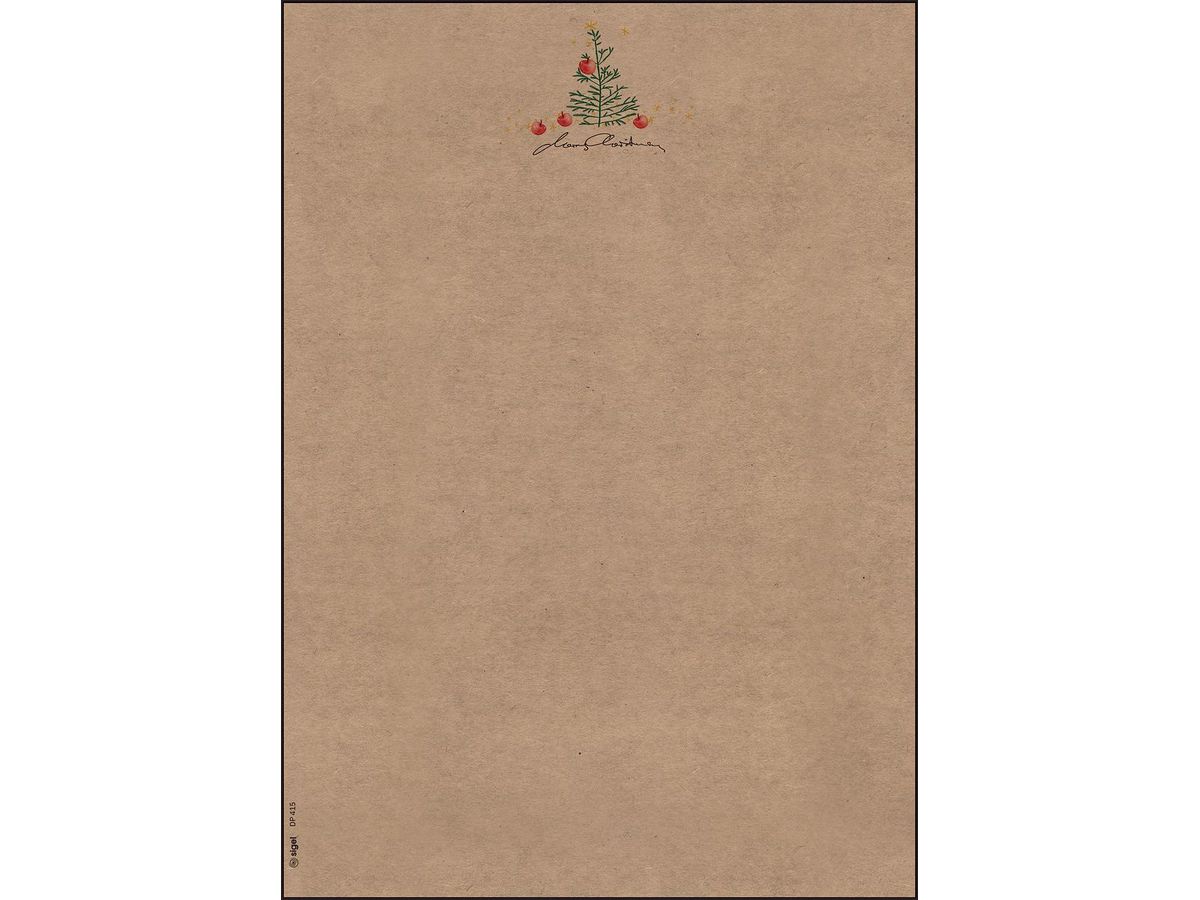 SIGEL Carta con motivi natalizi A4 DP415 Apples carta kraft 100 pez. (4004360795626)