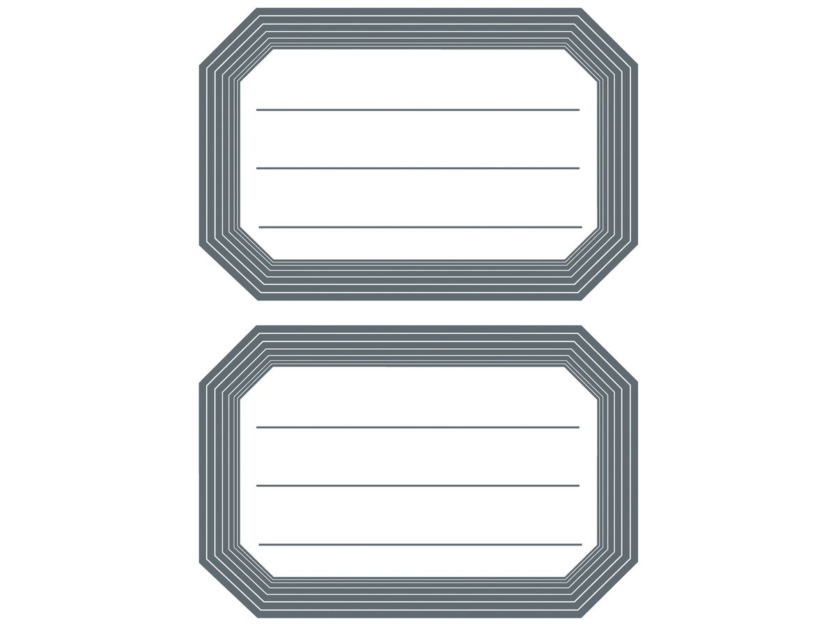 HERMA Targhetta 55×82mm 5719 bordo grigio, rigato 12 pezzi (4008705057196)