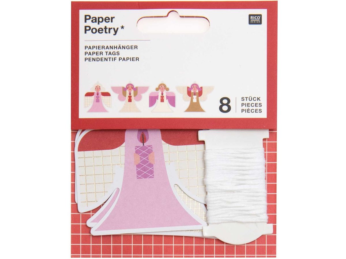 RICO DESIGN Etichetta angelo 99001.84.38 8 pezzi (4051271408527)