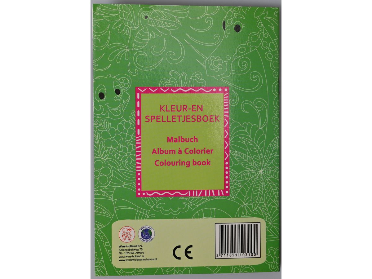 ROOST Libro da colorare Mini B103S 6 mini matite da colorare (8711851103100)