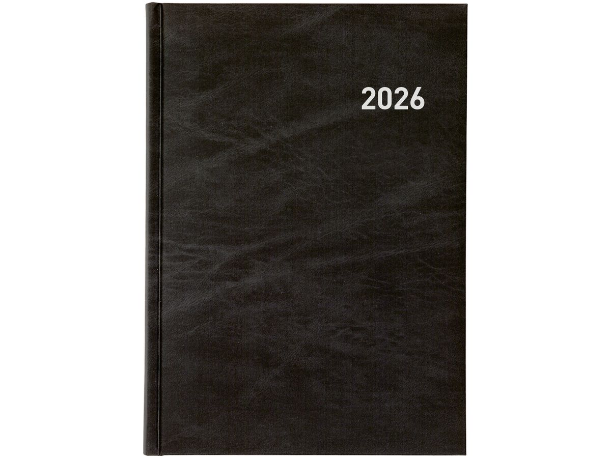 BIELLA Agenda Registra plus 2026 809310020026U 1G/1P nero ML 14.5x20.5cm (7611365524419)