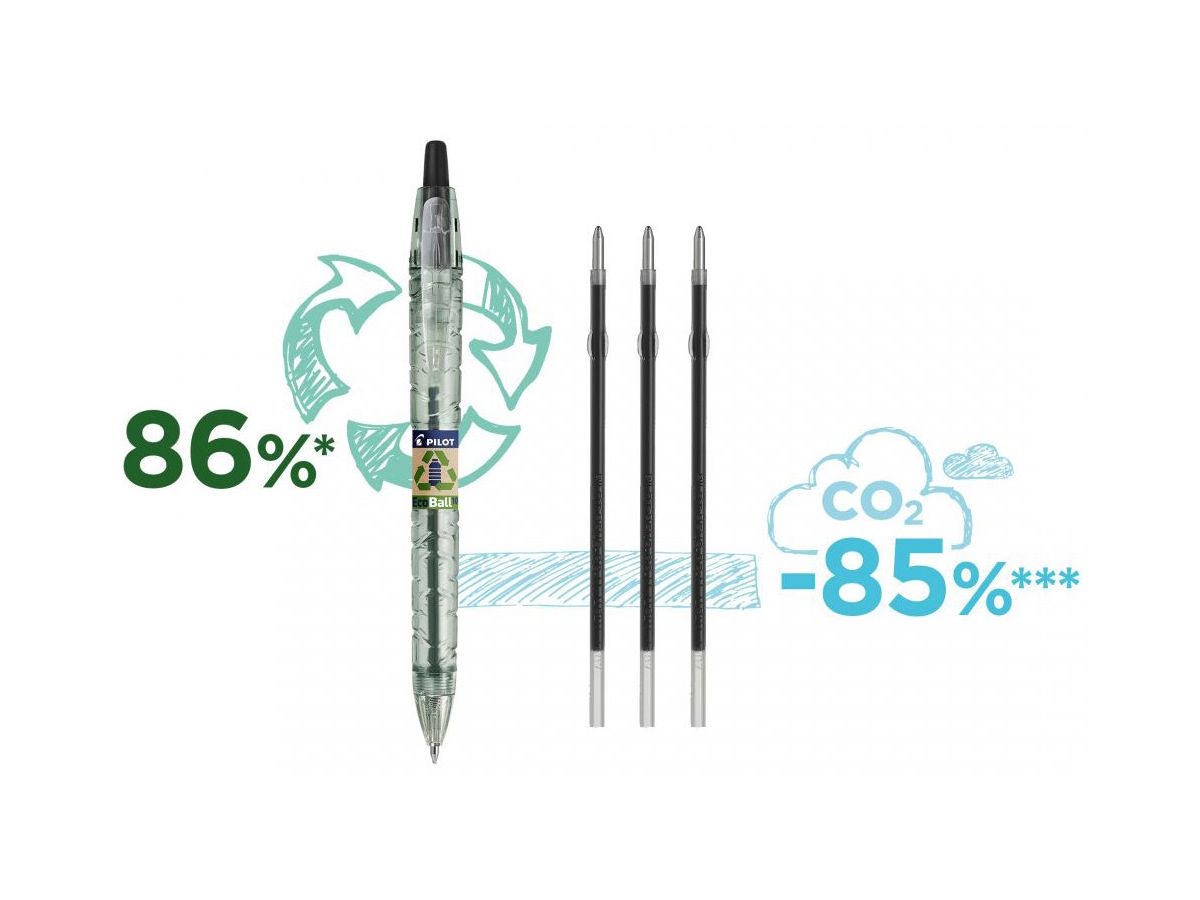 PILOT Penna sfera Ecoball B2P BP-B2PEB-M-L blu 1.0mm (4902505621598)