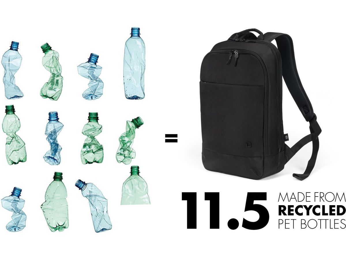 DICOTA Eco Backpack Slim MOTION D32013-RPET 13-15.6 inch Black (7640239420809)