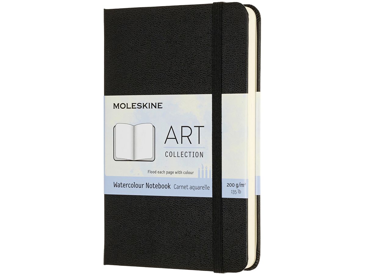 MOLESKINE Aquarell-Notizbuch HC P/A6 626741 schwarz, 60 Seiten (8058647626741)