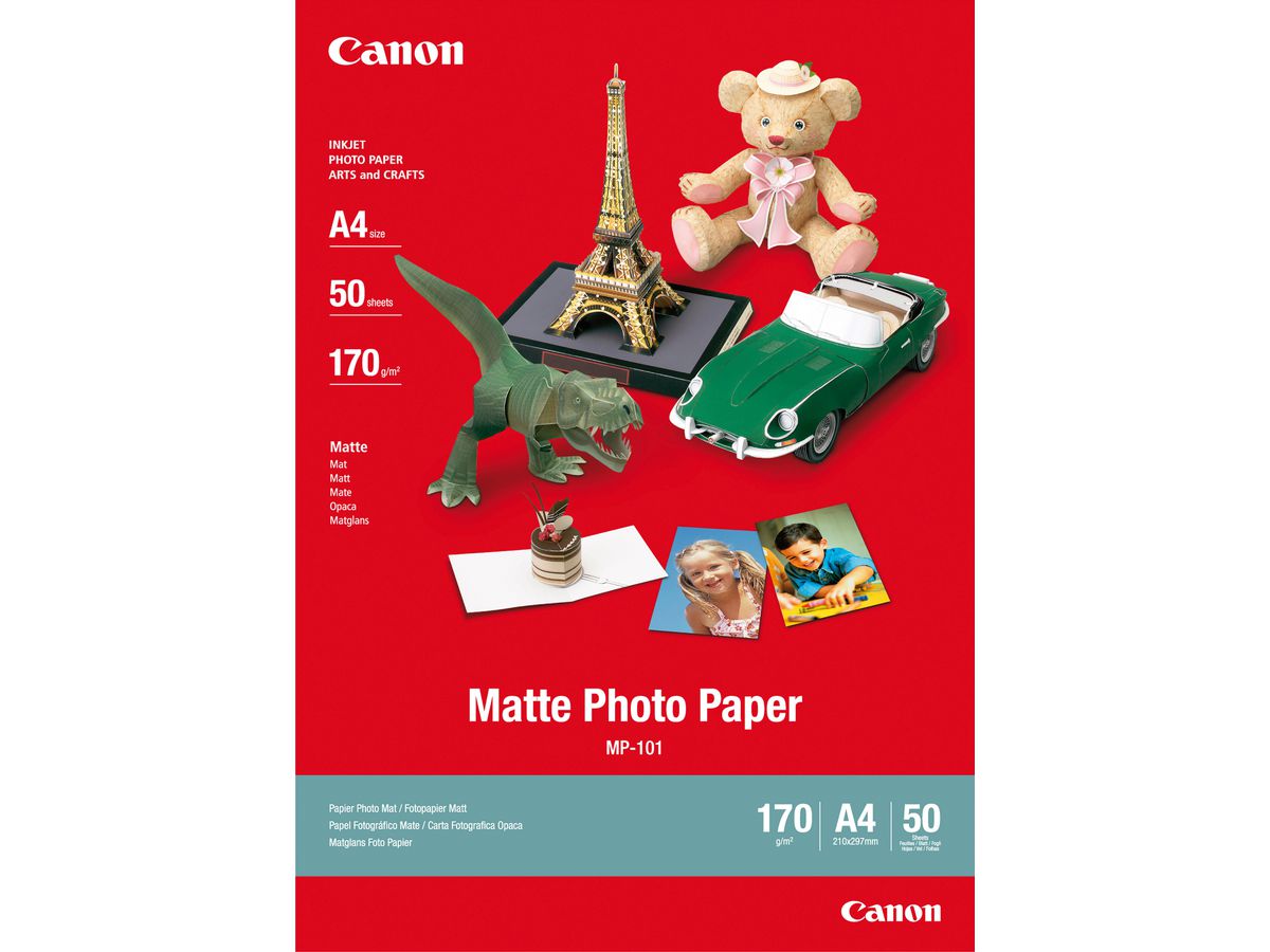 CANON Matte Photo Paper A4 MP101A4 InkJet, 170g 50 fogli (4960999174839)