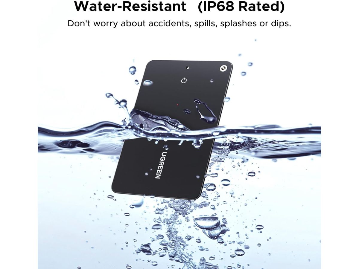 UGREEN Tracker Samsung SmartThings 55770 Slim Card,Black (6941876257706)