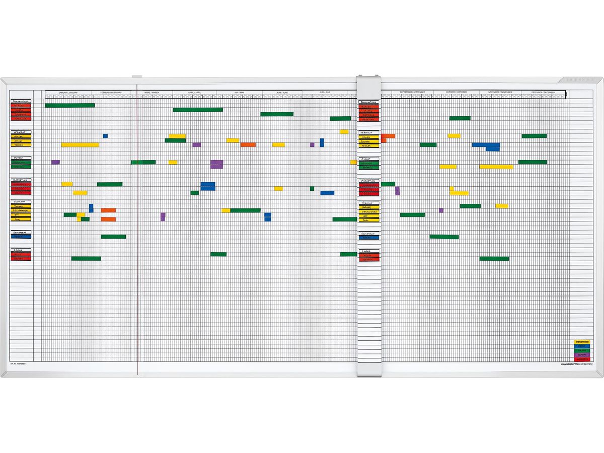 MAGNETOPLAN Planer p. Vacanze/Attività 3703455 5 giorn. 45 emp., 1500x600mm (4013695013701)