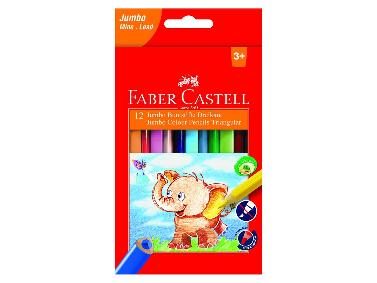 FABER-CASTELL Matita colorata Jumbo 116501 5.4mm, 12x (8991761312360)