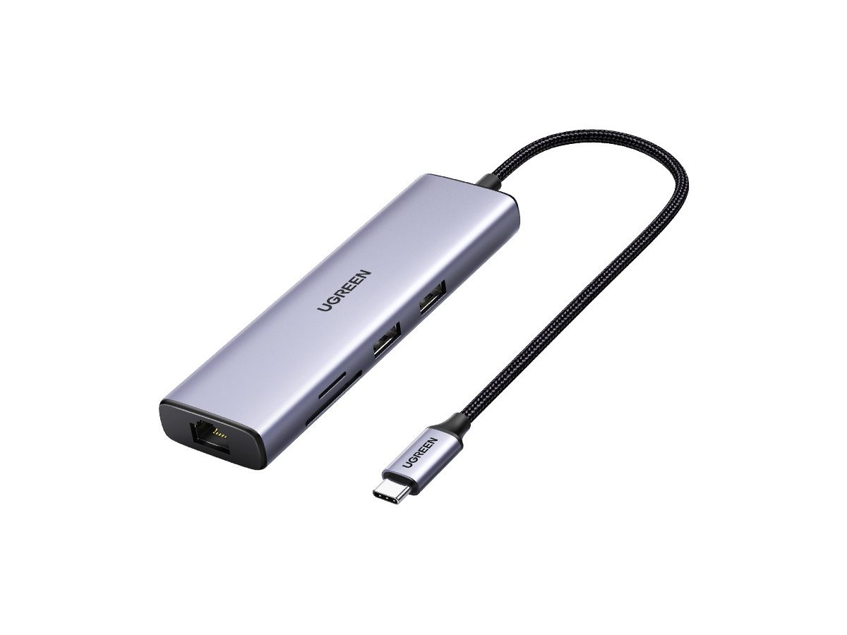 UGREEN Multifunction Adapter USB-C 60515 Ethernet Interface (6957303865154)