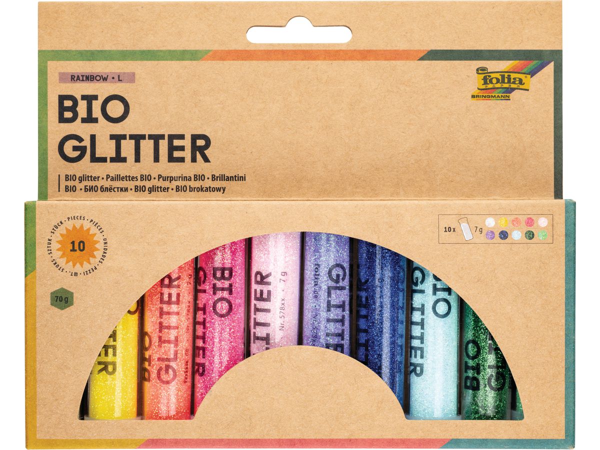 FOLIA BIO Mix di brillantini L 57817 Rainbow (4001868133493)