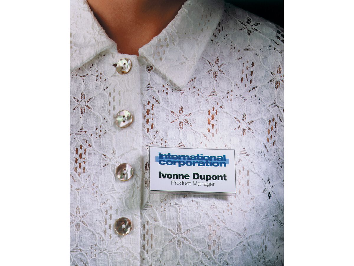 DURABLE Targhetta con calamita 811619 trasp., PVC, 40x75mm 25 pezzi (4005546810904)