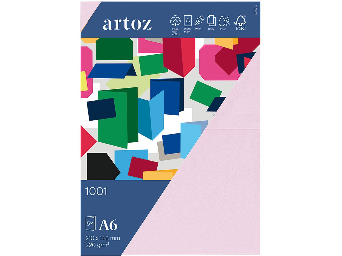 ARTOZ Cartes 1001 A6 10732226-483 220g, fleur cerisier 5 feu. (7612996684893)