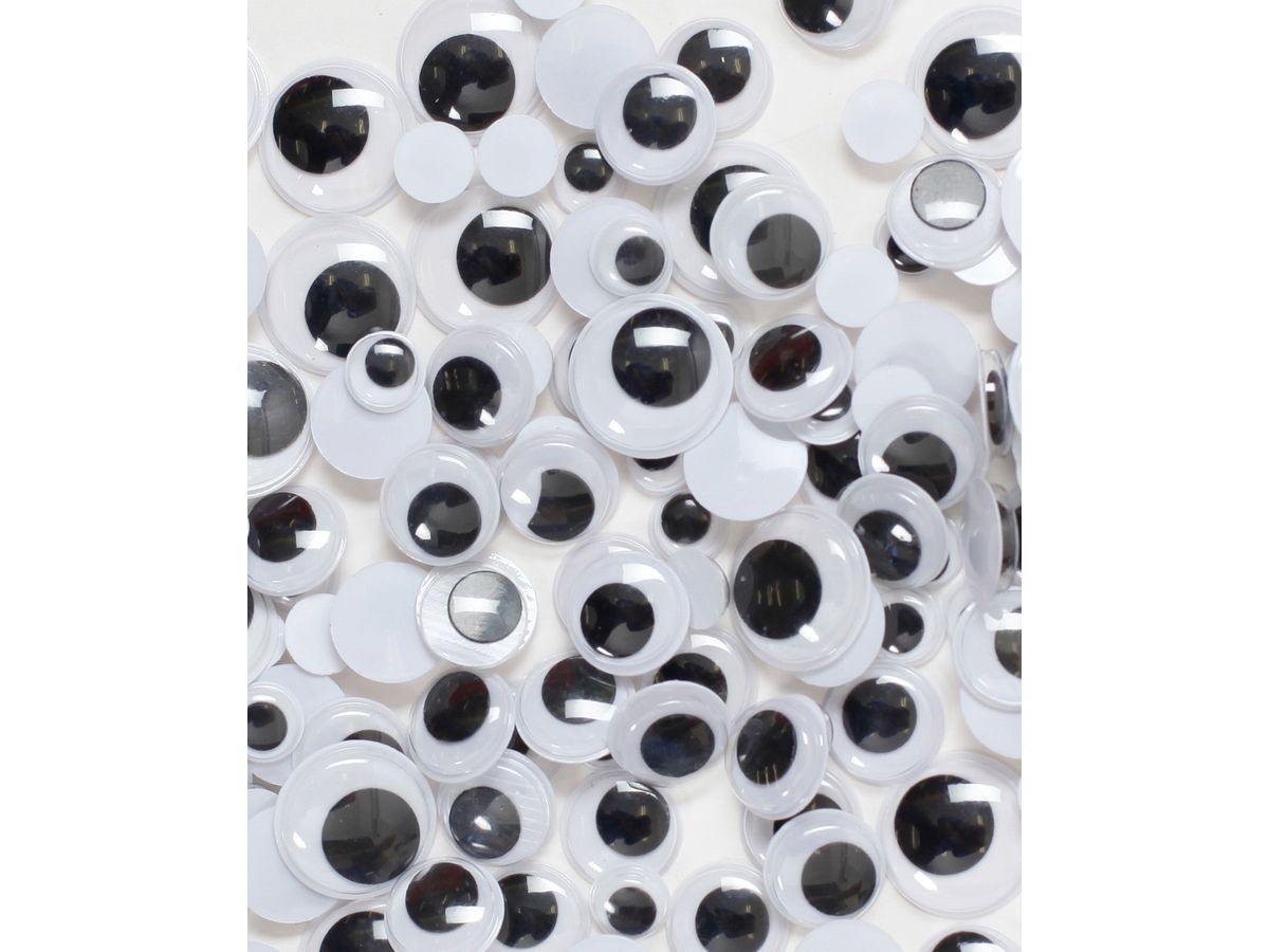 I AM CREATIVE Wackelaugen Set 4010.1 Zip Bag, 180 Stück (7611983166114)