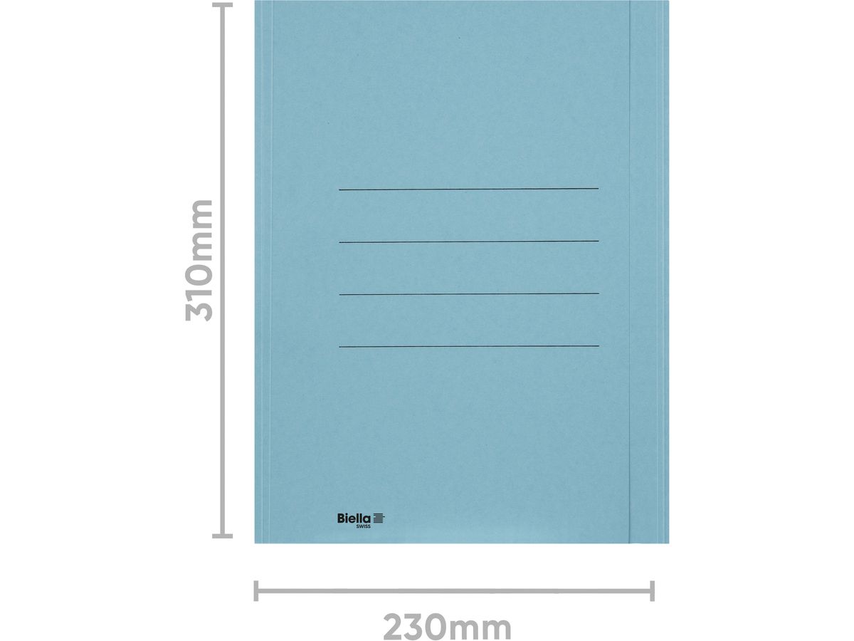 BIELLA Cartelline per archivio A4 25040105U blu 240g/m2 50 pezzi (7611365216697)