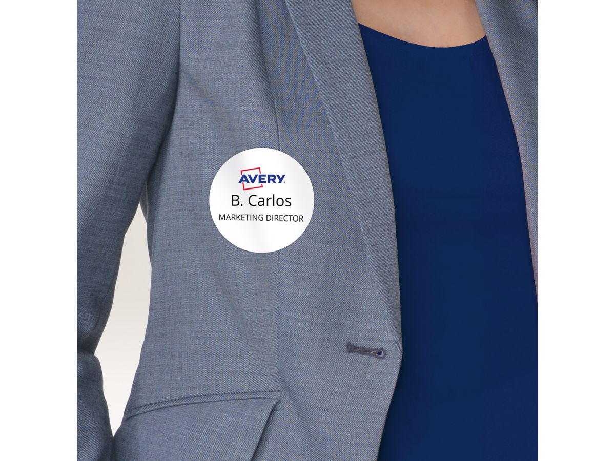 AVERY ZWECKFORM Namensetiketten 65mm J4881-20 weiss 20 Blatt/160 Stk. (4004182148136)