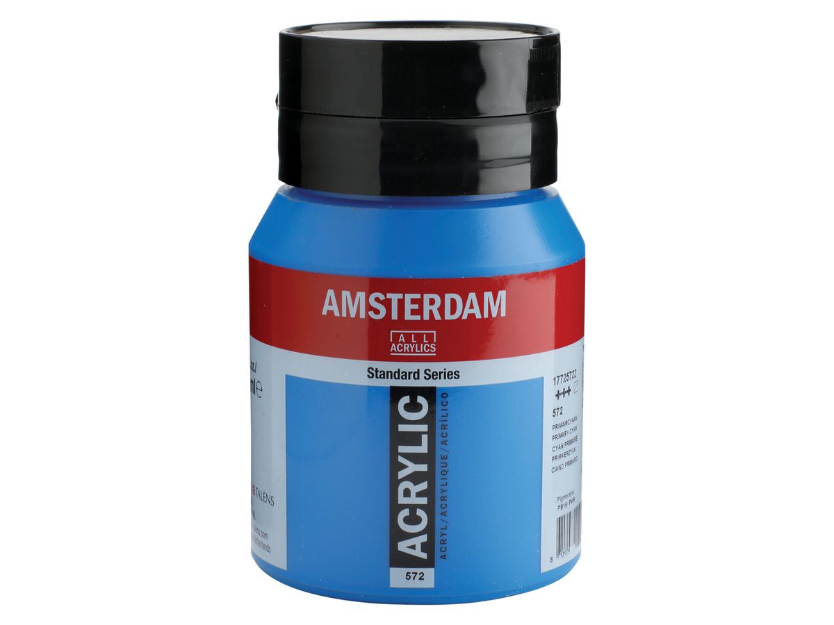 AMSTERDAM Acrylfarbe 500ml 17725722 primaerzyan 572 (8712079159269)