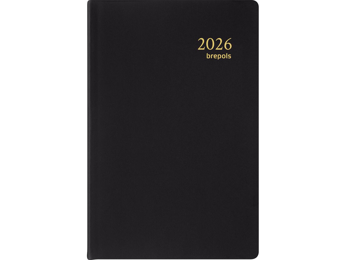 BREPOLS Agenda Delta 834 Seta 2026 0.834.2120 1S/2P nero 8.1x12cm (5412303149884)
