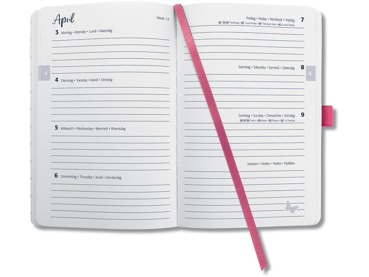 JOLIE Agenda Flair 2026 J6104 1S/2P fuchsia pink ML A6 (4004360776342)