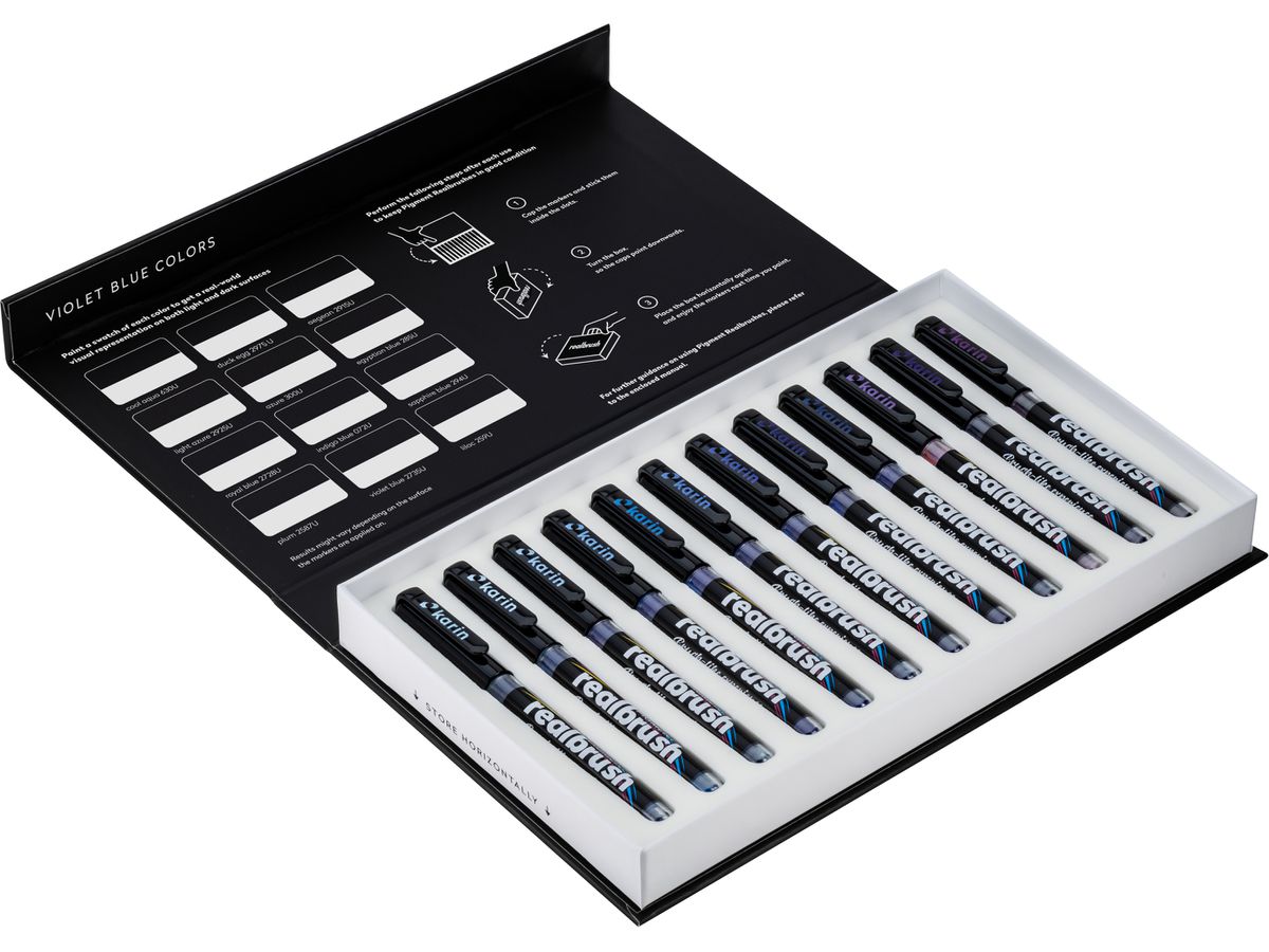 KARIN Real Brush Pen 0.4mm 33C5 Pgiment, Violettblau Farben (5904446031602)