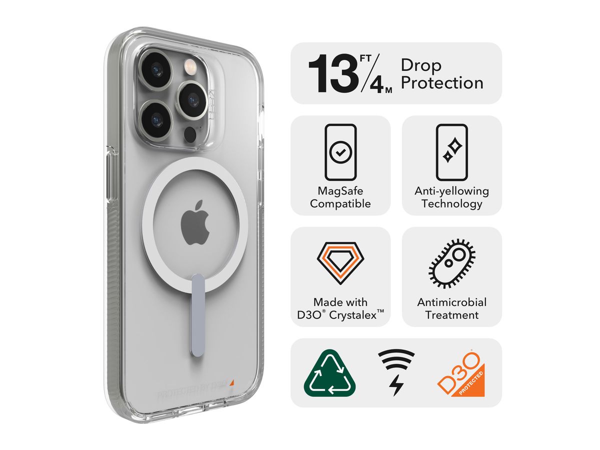 GEAR4 Crystal Palace Cases Snap 702010017 Apple iPhone 14 Pro,Clear (0840056165380)