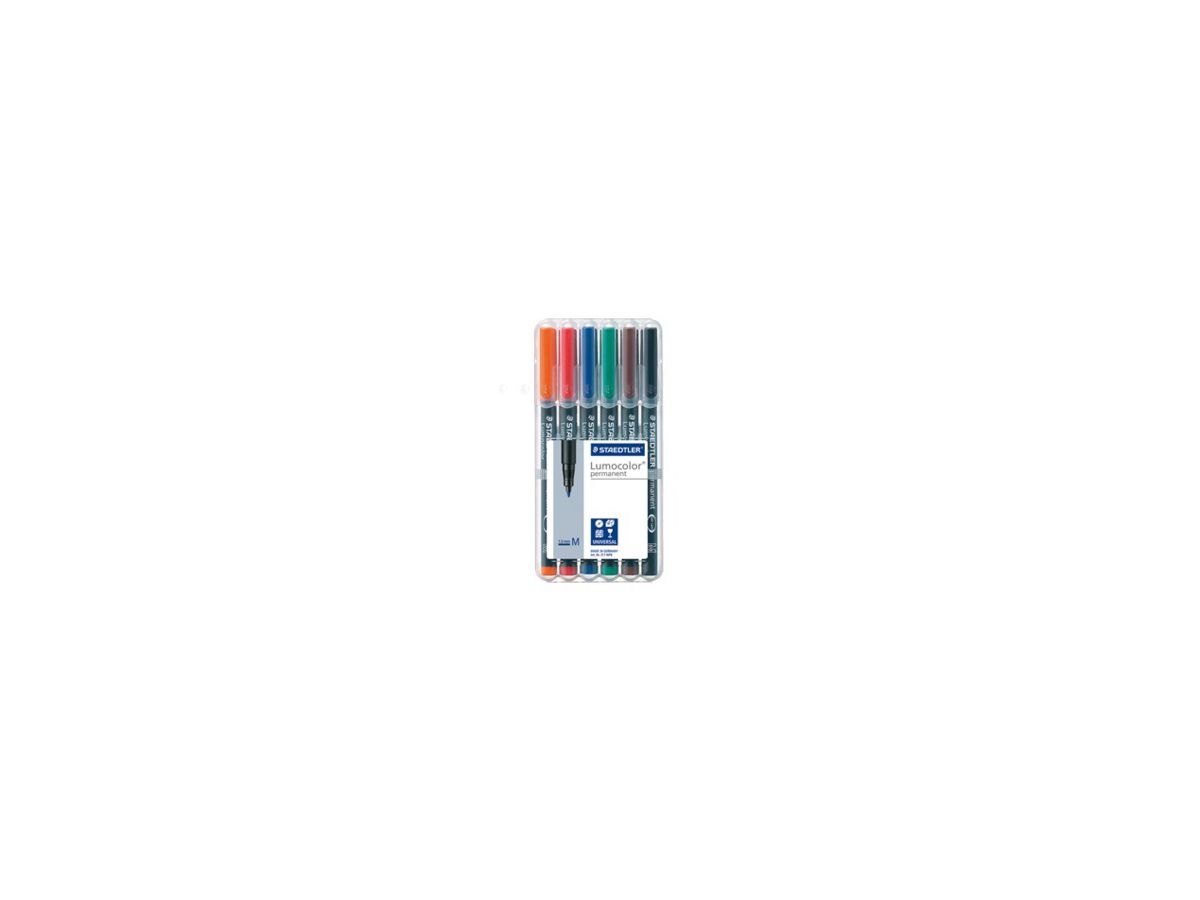 STAEDTLER Lumocolor permanent M 317-WP6 6 colori ass. (4007817310410)