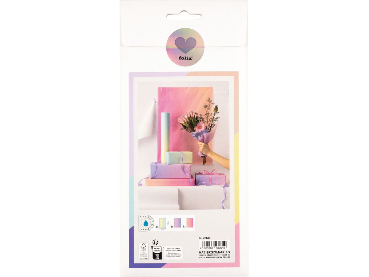 FOLIA Blumenseide 20g 91078 Shades of Rainbow (4001868132649)