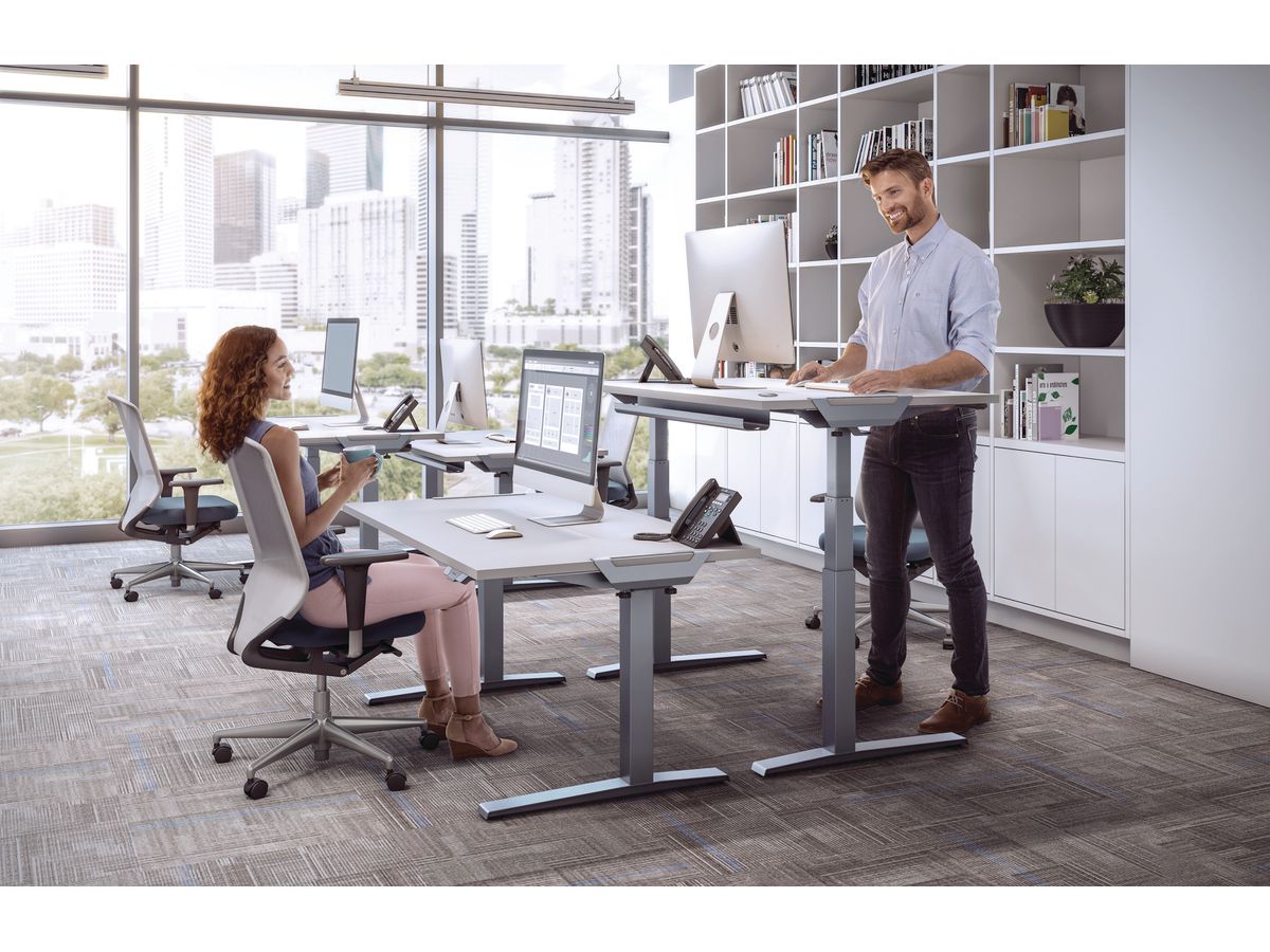 FELLOWES Levado plateau pour bureau 9870501 1800mm x 800mm Gris (0043859744923)