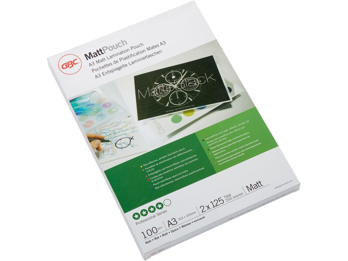 GBC Laminiertasche A3 3747235 matt, 125my 100 Stk (0033816067318)