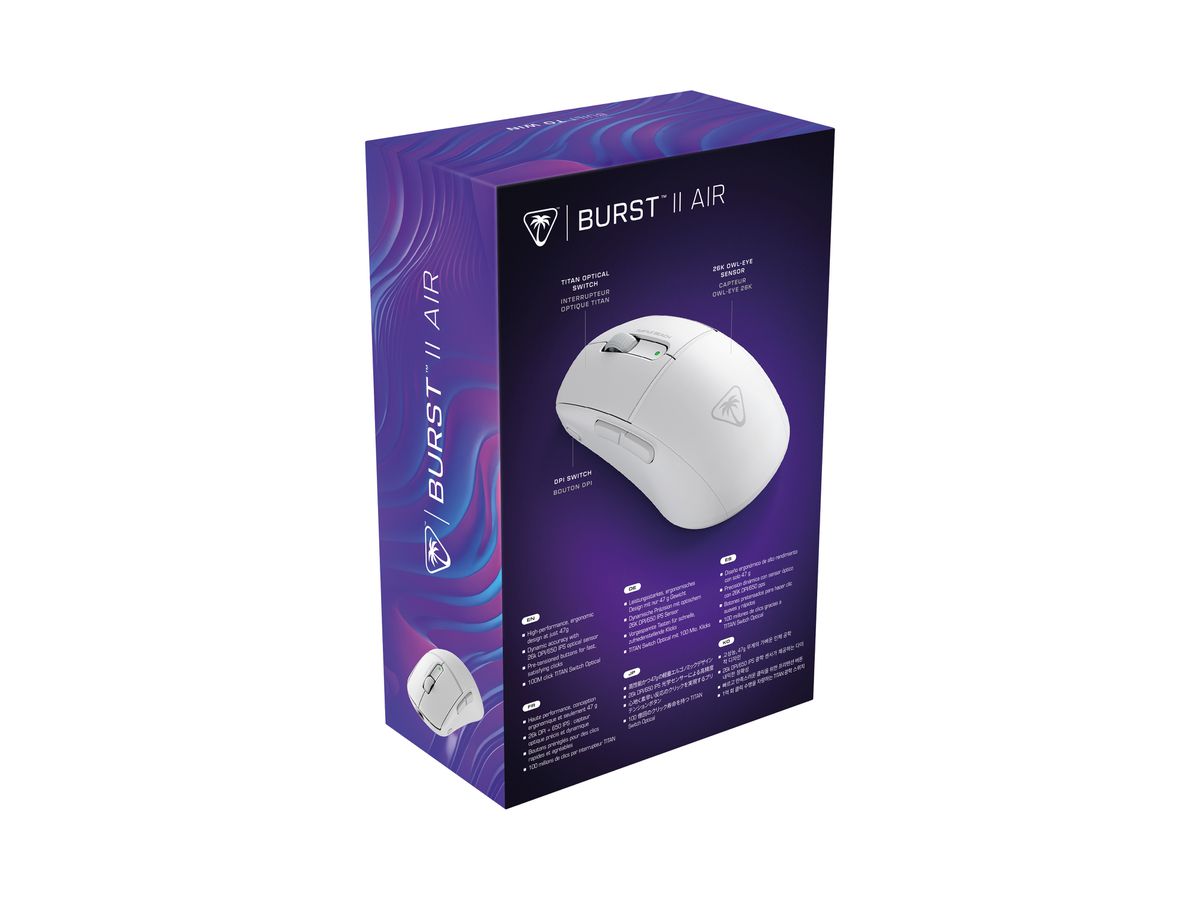 TURTLE BEACH Burst II Air TBM-2101-15 Gaming Mouse, White (0731855721016)