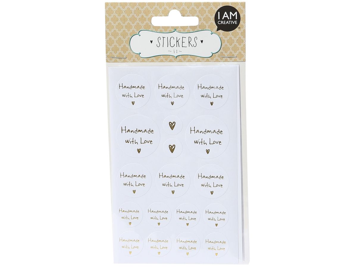 I AM CREATIVE Sticker, 6 Blätter 4087.481 Handmade with Love (7611983170937)