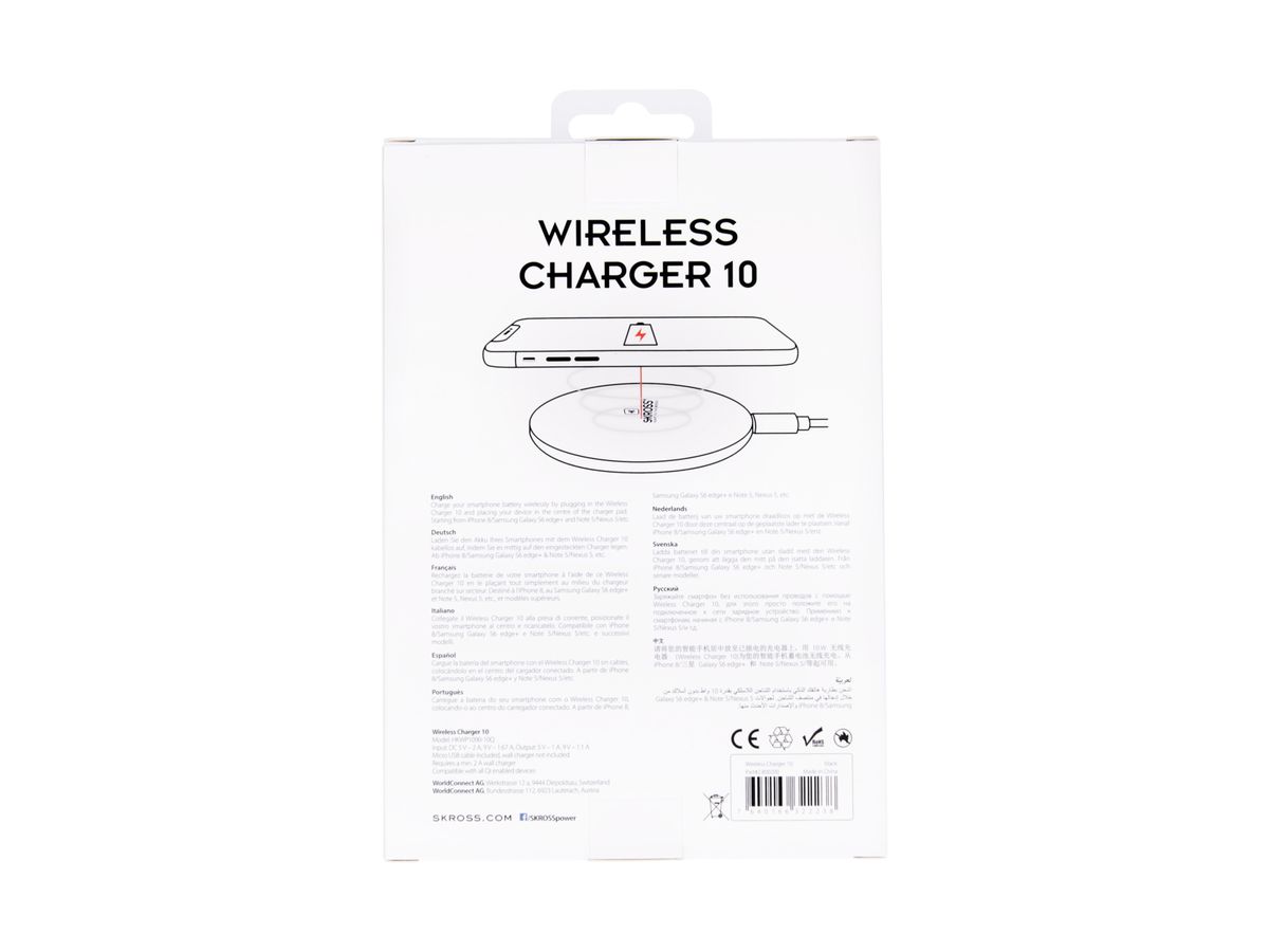 SKROSS Wireless Charger 10 2.800200 für Qi-fähige Geräte (7640166322238)