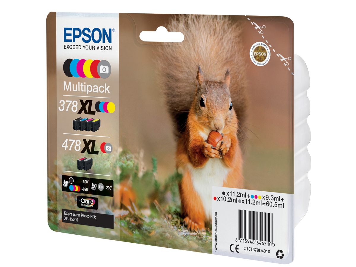 EPSON Multipack encre 478XL 6-color T379D40 XP-15000 (8715946646510)